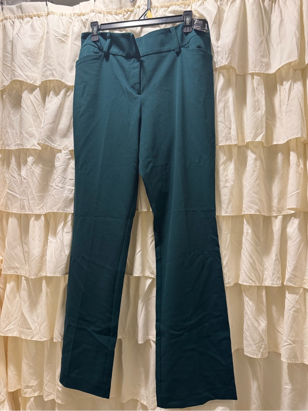 New York & Company Green Boot-Cut Dress Pants
